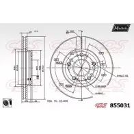 Тормозной диск MAXTECH 855 031 Y1FPY7 1194804127 855031.0060