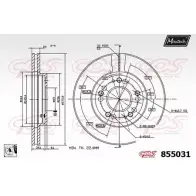 Тормозной диск MAXTECH 1194804128 855031.0080 85 5031 G51XJ3H