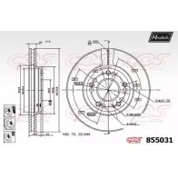 Тормозной диск MAXTECH 8 55031 855031.6980 1194804131 IJD03