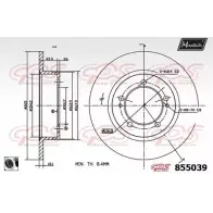 Тормозной диск MAXTECH 855039.0060 1194804169 85503 9 G1VOLV