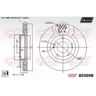 Тормозной диск MAXTECH 855098.0080 1194804368 855 098 R52OCPK