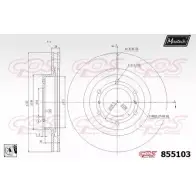 Тормозной диск MAXTECH 8551 03 XJK2FA 855103.0080 1194804398