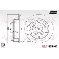 Тормозной диск MAXTECH 1194804422 8 55107 VKTTL 855107.0080