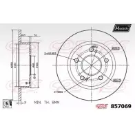 Тормозной диск MAXTECH 857069.0080 6807G 8570 69 1194804698