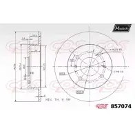 Тормозной диск MAXTECH 857074.0000 8570 74 1194804720 KHE9X6D