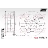 Тормозной диск MAXTECH 857 074 A9XCSUA 857074.6880 1194804724