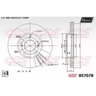 Тормозной диск MAXTECH 1194804740 857078.0080 8 57078 XN09ZVT