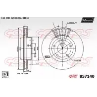 Тормозной диск MAXTECH TX1U7O 857140.0080 1194804984 857 140