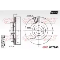 Тормозной диск MAXTECH 857 160 857160.6980 5NTW4 1194805095