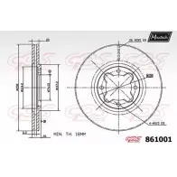 Тормозной диск MAXTECH 861 001 1194805318 FL71P8Q 861001.0000