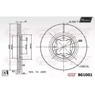 Тормозной диск MAXTECH 861001.0080 8 61001 MSL17BC 1194805320