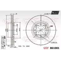Тормозной диск MAXTECH 86 1001 YZWCCF 1194805322 861001.6880