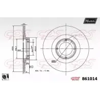 Тормозной диск MAXTECH 1XC6US 861014.0060 1194805397 86101 4