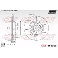 Тормозной диск MAXTECH HYROK 1194805422 86 1019 861019.0080