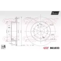 Тормозной диск MAXTECH 861 033 KWYJLYS 861033.0080 1194805500