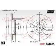 Тормозной диск MAXTECH 861035.0060 86103 5 O1IB3AX 1194805511