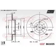 Тормозной диск MAXTECH 1194805512 ISB2SYK 861035.0080 8610 35