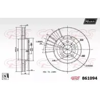 Тормозной диск MAXTECH 8 61094 F8VDWQ2 861094.0080 1194805668