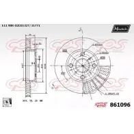 Тормозной диск MAXTECH 861 096 861096.0080 WTAO1U 1194805680