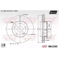 Тормозной диск MAXTECH 1194805716 861 103 861103.0080 CS88C1
