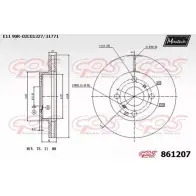 Тормозной диск MAXTECH 861207.0000 86 1207 MFF568 Toyota Corolla (E100) 7 1991 – 2000