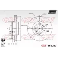 Тормозной диск MAXTECH Toyota Corolla (E100) 7 1991 – 2000 86120 7 861207.6060 27B4L4