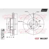 Тормозной диск MAXTECH 8 61207 861207.6880 4C1FE Toyota Corolla (E100) 7 1991 – 2000