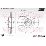 Тормозной диск MAXTECH 1194806140 861248.0080 861 248 PSFKC