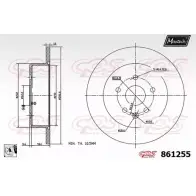 Тормозной диск MAXTECH 8 61255 3JK5AUC 1194806182 861255.0080
