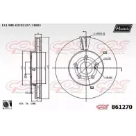 Тормозной диск MAXTECH 8612 70 1194806259 861270.0060 N83SR
