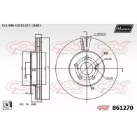 Тормозной диск MAXTECH 861270.0080 SVX7ZO 8 61270 1194806260