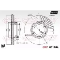 Тормозной диск MAXTECH 8612 84 1194806337 861284.0060 LH21IP