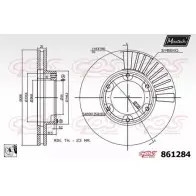 Тормозной диск MAXTECH 861284.0080 64MQE 8 61284 1194806338