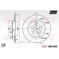Тормозной диск MAXTECH 1194806362 861292.0080 86129 2 09SG6BN