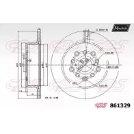 Тормозной диск MAXTECH 5BW9YG 861329.0000 1194806508 86132 9