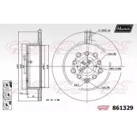 Тормозной диск MAXTECH 35YJC69 86 1329 1194806513 861329.6980