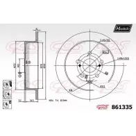 Тормозной диск MAXTECH 861335.6880 74Q2HL 8 61335 1194806548