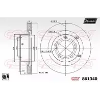 Тормозной диск MAXTECH 85D4KLY 861340.0060 8613 40 1194806575