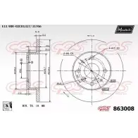 Тормозной диск MAXTECH 1194806839 LKMGO2 863008.0080 8 63008