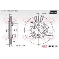 Тормозной диск MAXTECH 86311 6 863116.0000 1070FA1 1194806939