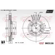 Тормозной диск MAXTECH 8631 16 02PZTV3 1194806940 863116.0060