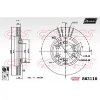 Тормозной диск MAXTECH I0FGWU9 863116.6060 8 63116 1194806942