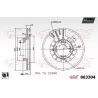 Тормозной диск MAXTECH 3WV8UVU 1194807012 863304.0060 86 3304