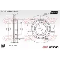 Тормозной диск MAXTECH 1194807168 HUHDAV 863505.0060 8 63505