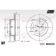 Тормозной диск MAXTECH 8635 15 1194807192 UZZGHA5 863515.0060
