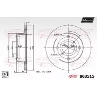 Тормозной диск MAXTECH 86351 5 863515.0080 1194807193 PQ1DBH7