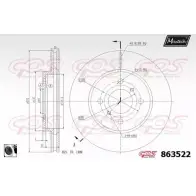 Тормозной диск MAXTECH 2WFTNZ 863522.0060 86352 2 1194807234
