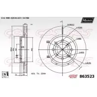 Тормозной диск MAXTECH 863523.0080 1194807241 863 523 K6FN3