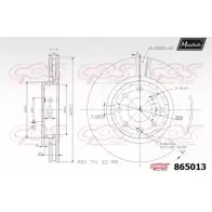 Тормозной диск MAXTECH 1194807401 865 013 OSB81 865013.0000