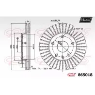 Тормозной диск MAXTECH 5D9G3F7 8 65018 865018.0000 1194807431